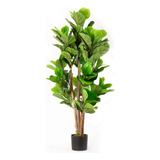 Planta Artificial Ficus Lyrata 120 Cm 134 Hjs / Arbusto Real