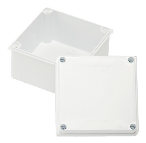 Caja De Paso Plastica 10*10 Pvc Blanca 