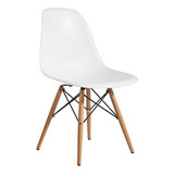 Silla De Comedor Eames Modern Estructura En Color Blanco