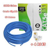 Cabo De Rede Furukawa Cat5e 50m + 4 Rj45