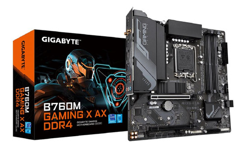 Placa Mãe Gigabyte B760m Gaming X Ax Ddr4 Intel Lga 1700 