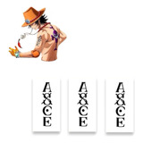 Tatuaje Temporal One Piece Monkey Luffy Ace Tattoo 3 Piezas