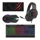 Combo Gamer 4-1 Teclado+mouse+mousepad+audifono Havit