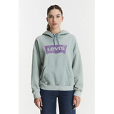 Suéter De Mujer Levis Graphic Standard Hoodie Color Agua