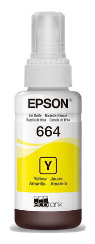 Refil Tinta Original Epson T664 Amarelo - T664420