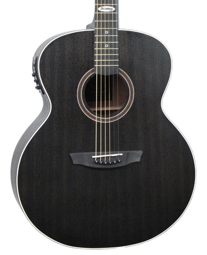 Violão Strinberg Black Sj200 Jumbo Elétrico Aço Tos Novo!