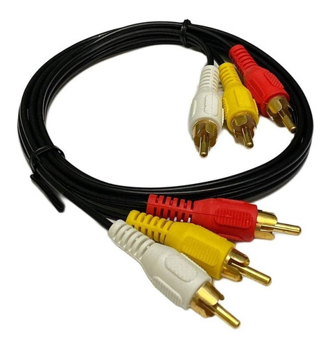 Cable Audio Y Video Rca 3x3 1.5 Metros