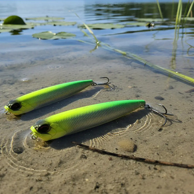 Isca Artificial De Superfície Realis Pencil 85 Para Black Bass E Robalo Lemon Flash Gt