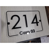 Numero Para Casas, Placa Em Acrílico Preto, Personalizado.