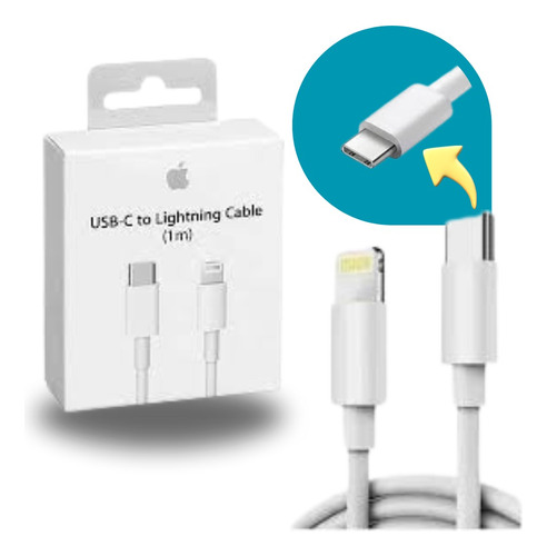 Cabo Lightning Tipo C 1 Metro Para iPhone iPad Mac Usb-c