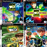 Kit 04 Jogos Ben 10 Coleção Playstation 2 Ps2.