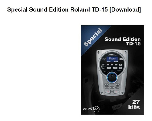 Atualização Roland Td15 - Drumtec - Special Sound Edition