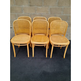 Antiguo Juego 6 Sillas Thonet Mod 811 Original Hoffman 392