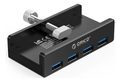 Clip Hub Adaptador Orico 4 Puertos Usb 3.0 + Puerto Energía