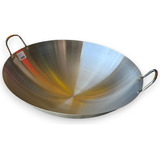 Wok De Acero Inoxidable Pro Grande Mide 50cm De Diámetro 