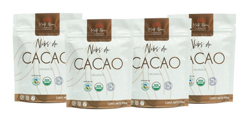 4 Pack Nibs De Cacao 100gr (3.5oz) C/u Orgánico, Kosher