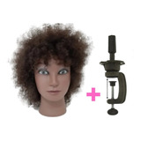 Manequim P/treino Profissional Cabelo Cacheado Afro Humano