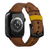 Pulseira Couro Line Rústica Compatível Com Apple Watch 