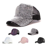 Gorra De Béisbol Ajustable Con Diamantes De Imitación