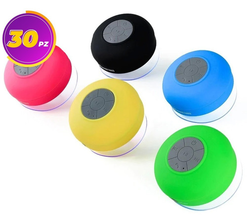 30pz Bocina Bluetooth Recargable Regadera Contra Agua Baño