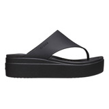 Sandalia Crocs Brooklyn Flip Moda Verano Original Negro