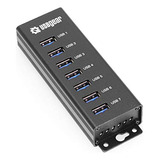 Cargador Usbgear De 7 Puertos Usb 3.2 Gen 1 Y Montura Superr