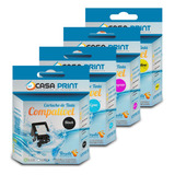 Kit 4 Cartuchos Compatível Com Hp 564xl Cmyk B8550 C6350 564