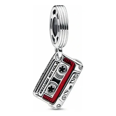 Charm Cassette Plata Dije Avengers Amor Recuerdos Nostalgia Rojo | Meses sin interés