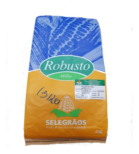 Semente De Milho Planta Híbrido Robusto Ano Todo 5kg 