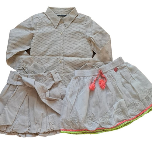 Camisa Y 2 Polleras-rapsodia-little Akiabara T. 6 (combo 6)