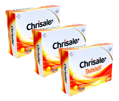 3 Cajas Tadalafil Chrisale Disfunción Sexual 14 Tabs 5 Mg