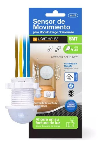  Sensor De Movimiento P/modulo Ciego/cielorraso Light House