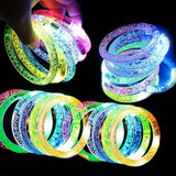 Paquete De 24 Pulseras Led Que Brillan En La Oscuridad Para 