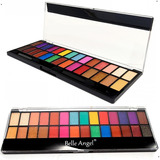 Paleta De Sombras 28 Cores - Belle Angel + Pinceis 