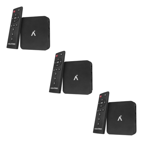 Kit Com 3 Receptor Smart Tv Box 4k Stv-3000 Aquario