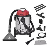 Extratora De Sujeira Carpete Estofados 25l 1400w Inox Worker Cor Aço Inoxidável/preto/vermelho 220v