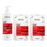 Kit Vichy Dercos Energizante Shampoo 400ml + 2 Refil 200ml