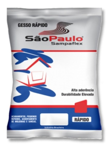 Gesso Rápido Para Artesanato E Reparo 20kg Sampaflex