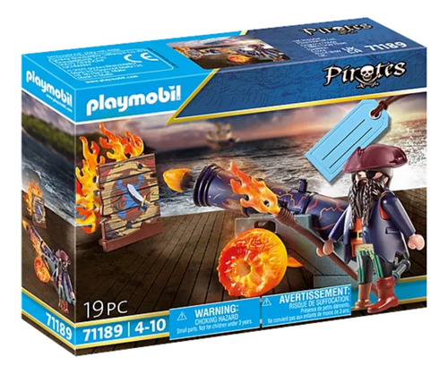 Playmobil Set Piráta Cañón Lanza Fuego Regalo Batalla #71189