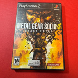 Metal Gear Solid 3 Snake Eater Play Station 2 Ps2 Original