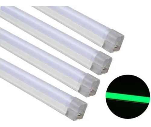 Paquete 4 Regletas Tubo Led Neón 20w Verde 120 Cm