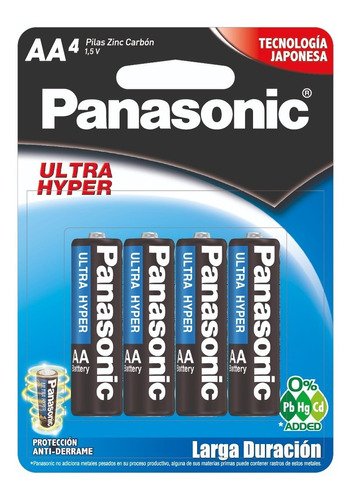 Pilas A A De Carbón Zinc Panasonic Blíster Con 4 Pilas