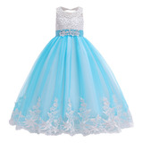 Esmoquin De Tul De Encaje Para Niñas, Vestido De Princesa, F