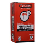 Grampas Sujeta Cable Tacsa N° 12 Clavo De Acero X Caja