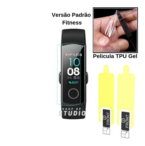 Películas Tpu Gel Huawei Honor Band 4 Fitness 5 Oxímetro 2un