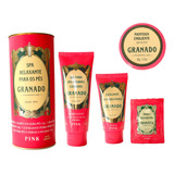 Kit Spa Relaxante Para Os Pés Pink Granado 4 Produtos