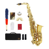 Kit Completo De Saxofone Alto De Alta Qualidade Para Escolher A Cor Dourada