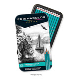 Lapices De Dibujo Prismacolor Grafito Medio Turquesa 12-p...