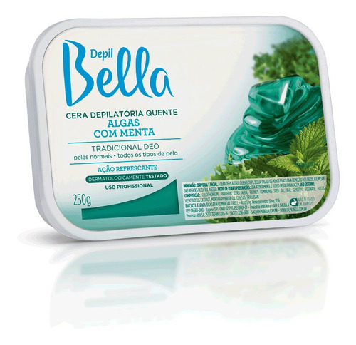 Cera Quente Em Barra Depil Bella Algas Com Menta Deo 250g