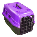 Caixa De Transporte N3 Para Cães E Gatos Grande Lilas